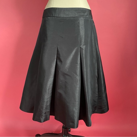 ❌NFS Vintage Y2K Oscar De La Renta Coquette Pleated Midi Skirt Rosette 8 - Picture 8 of 16